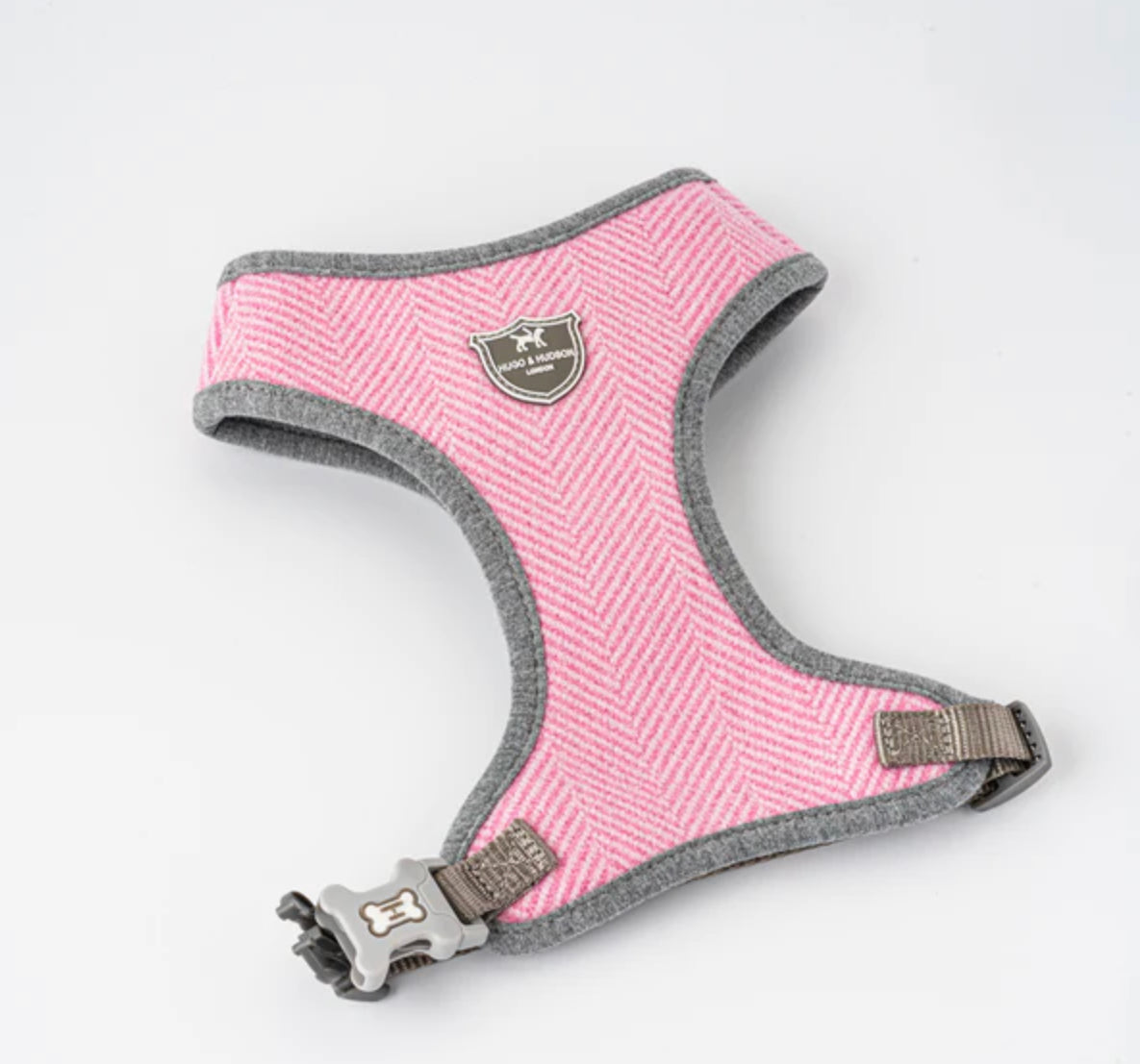 Fabric Harness- Pink Chevron