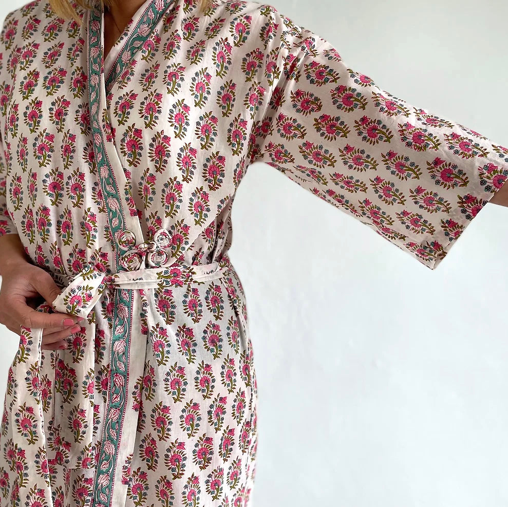 Dressing Gown - Indian Block Print