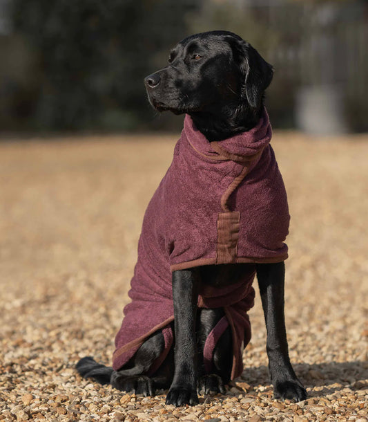 Ruff & Tumble Dog Dressing Gown - Burgundy