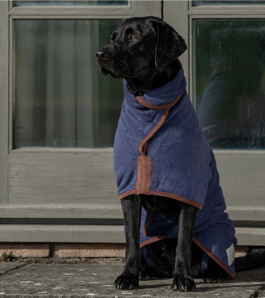 Ruff & Tumble Dog Dressing Gown - Navy