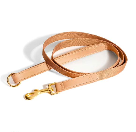 Fabric with Leather Detailing Dog Lead